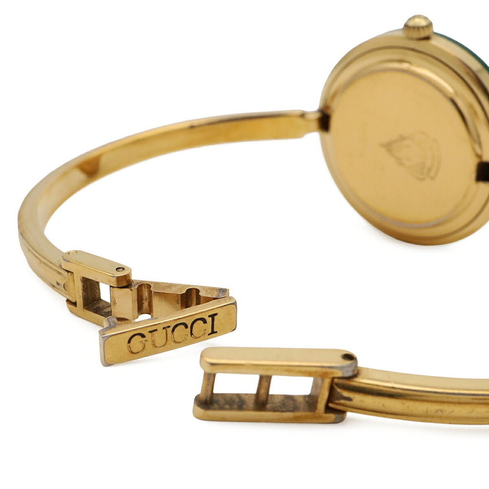 GUCCI Women's Quartz Watch with Changeable Bezel, White Dial, GP (Gold Plated... - Picture 9 of 10